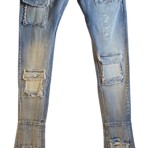 Si tu veux serge de nimes I’ homme super stacke Size 40 indigo wash